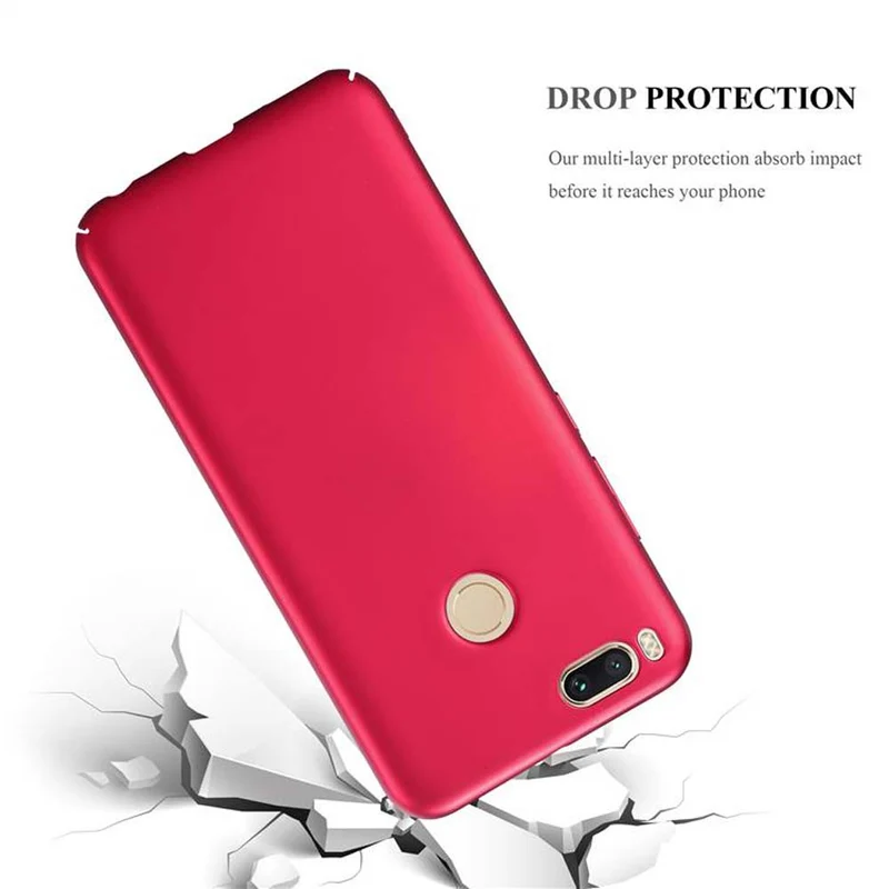 Cadorabo Hülle kompatibel mit Xiaomi Mi A1 / Mi 5X Hard Case Schutzhülle in Metall Optik gegen Kratzer und Stöße