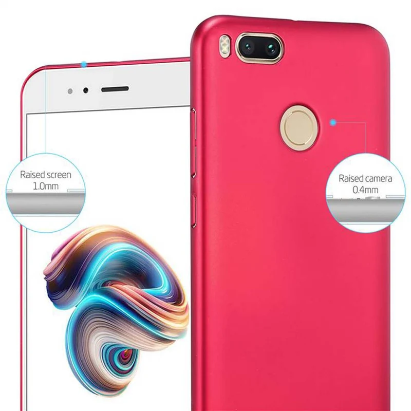 Cadorabo Hülle kompatibel mit Xiaomi Mi A1 / Mi 5X Hard Case Schutzhülle in Metall Optik gegen Kratzer und Stöße