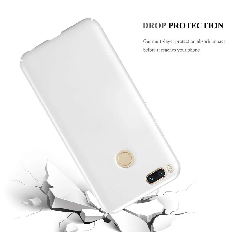 Cadorabo Hülle kompatibel mit Xiaomi Mi A1 / Mi 5X Hard Case Schutzhülle in Metall Optik gegen Kratzer und Stöße