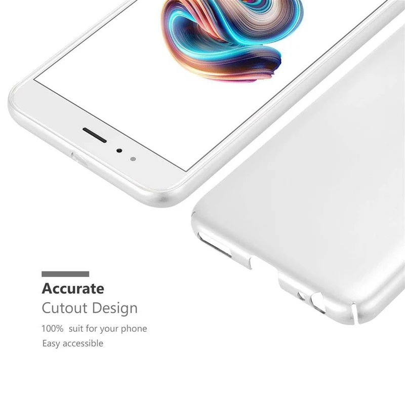Cadorabo Hülle kompatibel mit Xiaomi Mi A1 / Mi 5X Hard Case Schutzhülle in Metall Optik gegen Kratzer und Stöße