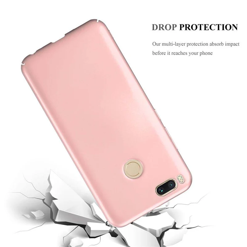 Cadorabo Hülle kompatibel mit Xiaomi Mi A1 / Mi 5X Hard Case Schutzhülle in Metall Optik gegen Kratzer und Stöße