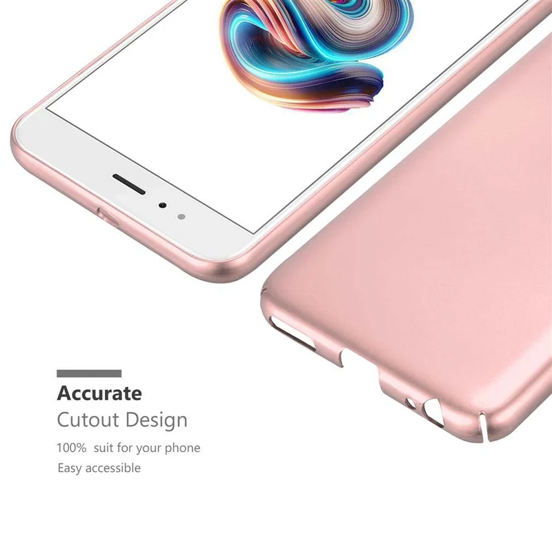 Cadorabo Hülle kompatibel mit Xiaomi Mi A1 / Mi 5X Hard Case Schutzhülle in Metall Optik gegen Kratzer und Stöße