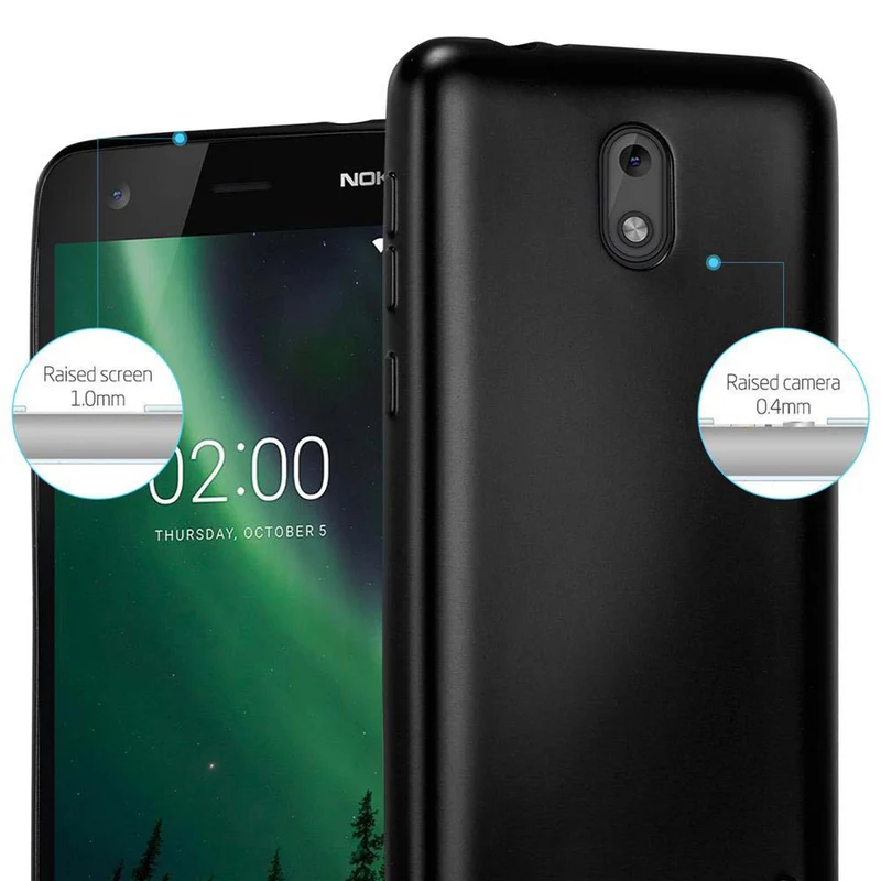 Cadorabo Hülle kompatibel mit Nokia 2 2017 Schutzhülle aus flexiblem TPU Silikon