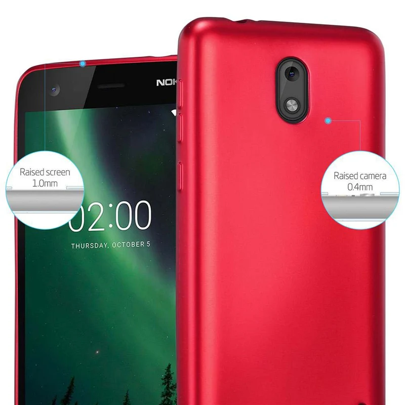 Cadorabo Hülle kompatibel mit Nokia 2 2017 Schutzhülle aus flexiblem TPU Silikon