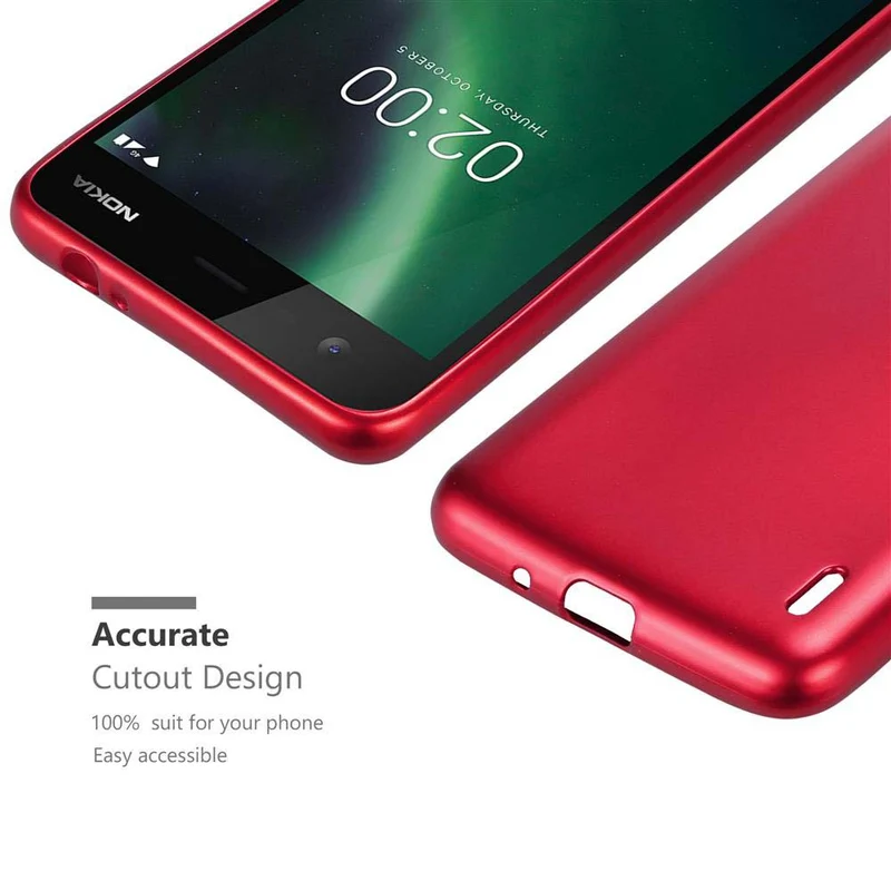 Cadorabo Hülle kompatibel mit Nokia 2 2017 Schutzhülle aus flexiblem TPU Silikon