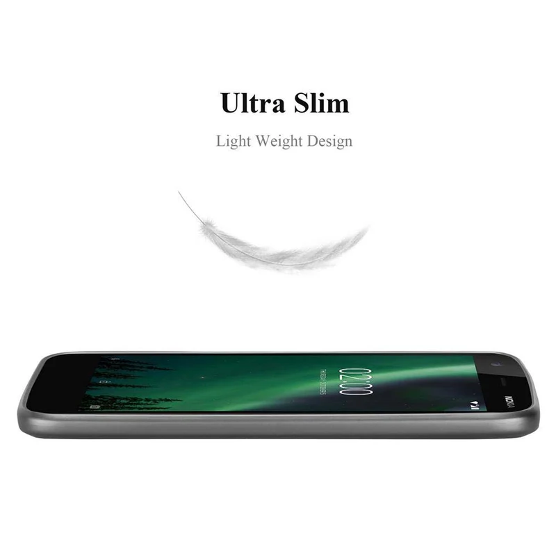 Cadorabo Hülle kompatibel mit Nokia 2 2017 Schutzhülle aus flexiblem TPU Silikon
