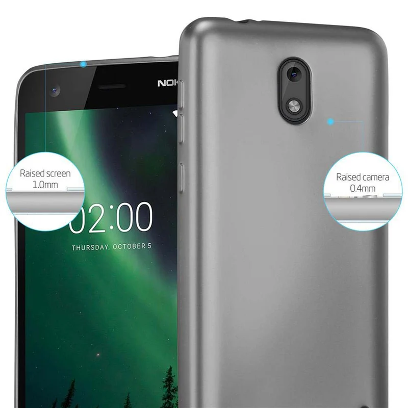 Cadorabo Hülle kompatibel mit Nokia 2 2017 Schutzhülle aus flexiblem TPU Silikon