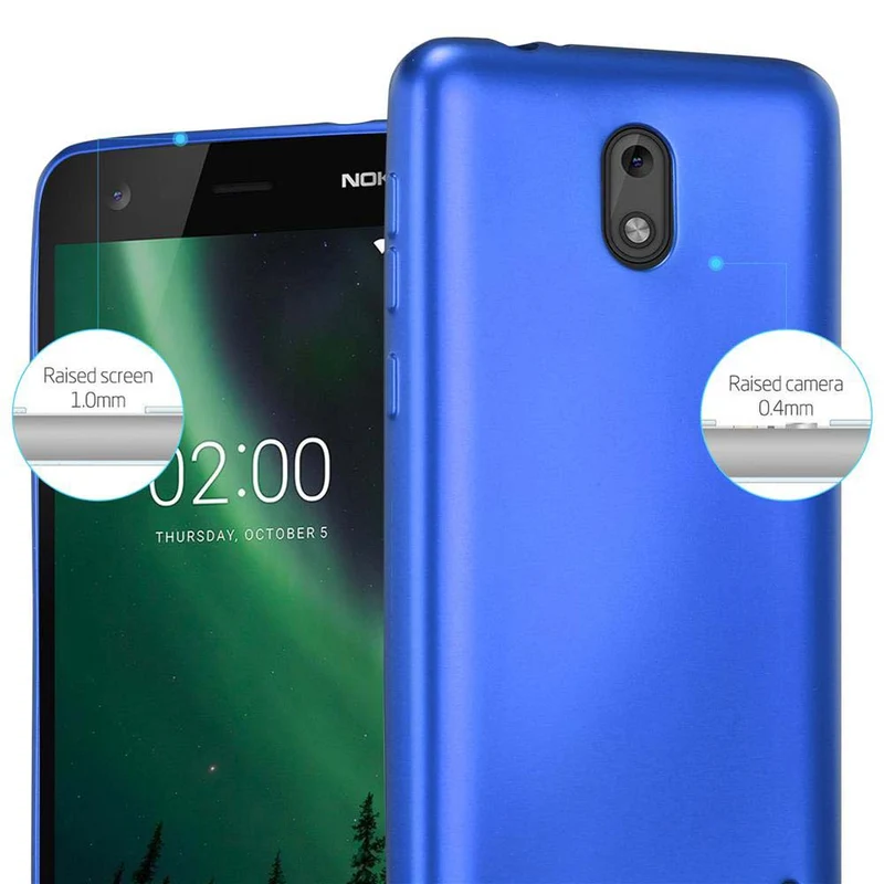 Cadorabo Hülle kompatibel mit Nokia 2 2017 Schutzhülle aus flexiblem TPU Silikon