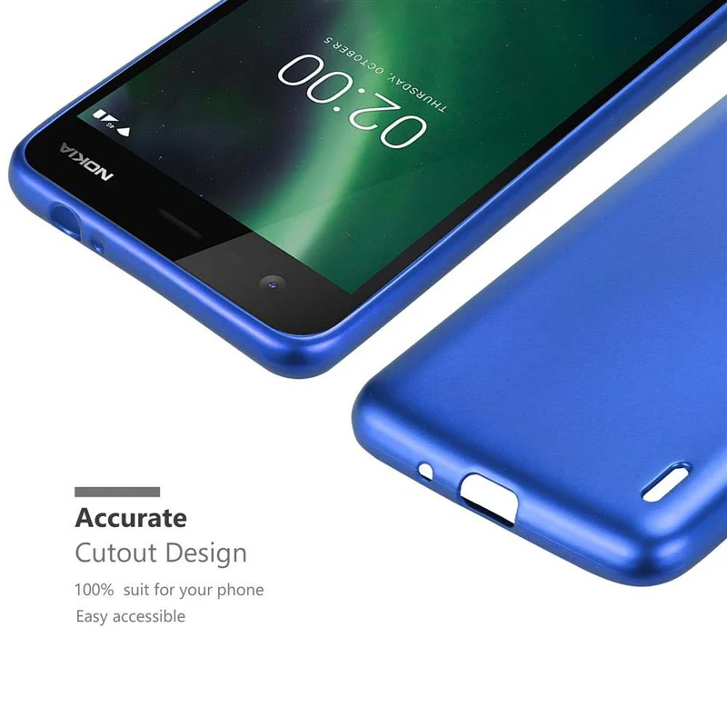 Cadorabo Hülle kompatibel mit Nokia 2 2017 Schutzhülle aus flexiblem TPU Silikon