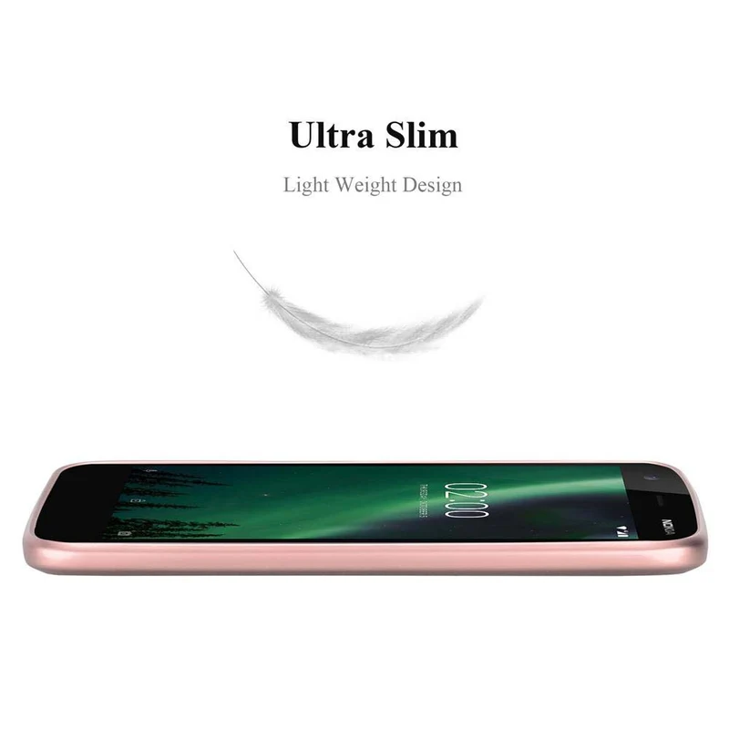 Cadorabo Hülle kompatibel mit Nokia 2 2017 Schutzhülle aus flexiblem TPU Silikon