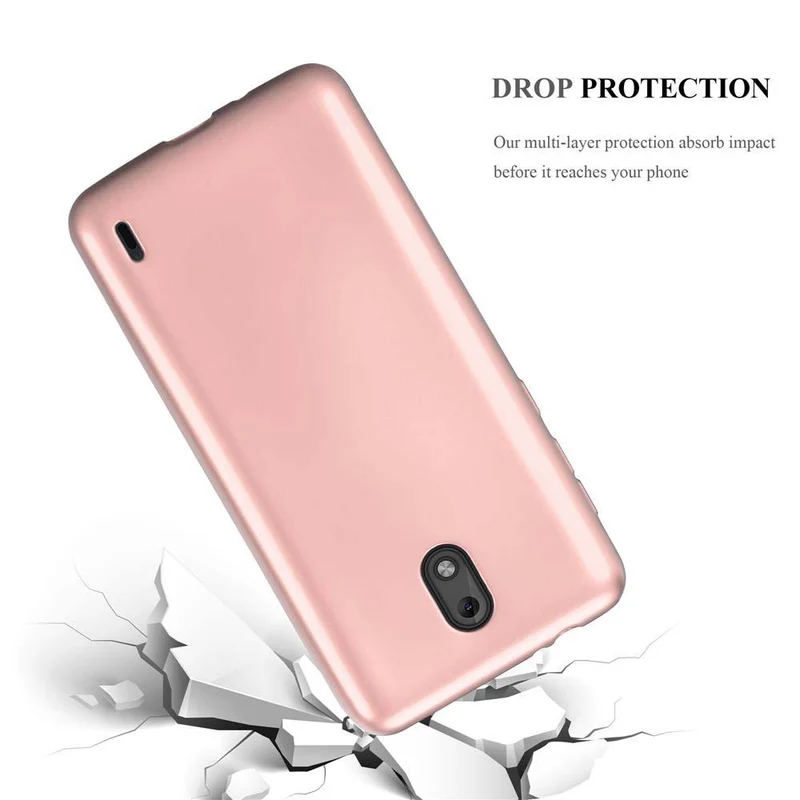 Cadorabo Hülle kompatibel mit Nokia 2 2017 Schutzhülle aus flexiblem TPU Silikon