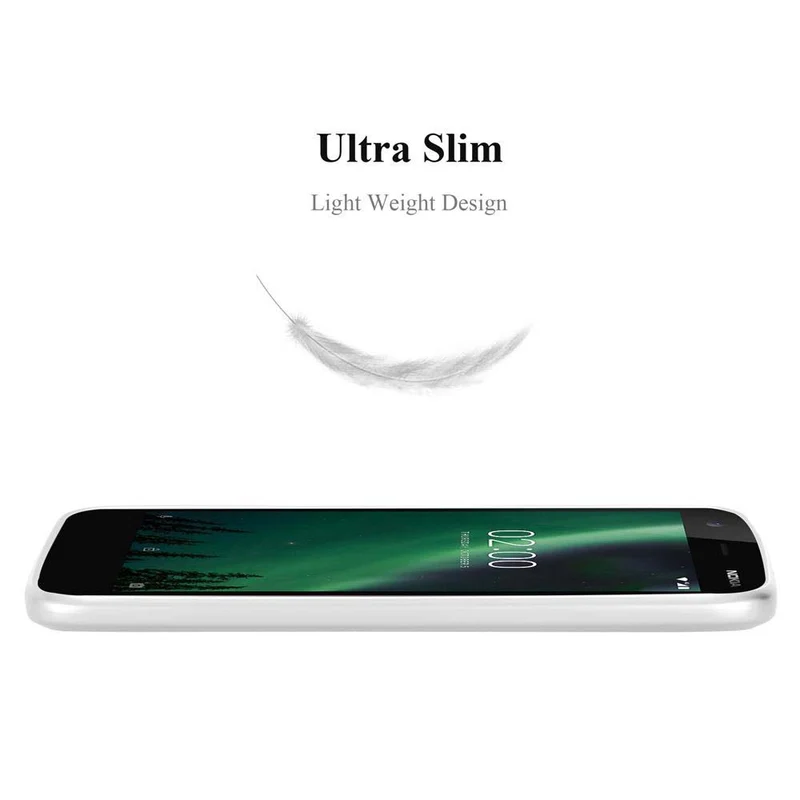 Cadorabo Hülle kompatibel mit Nokia 2 2017 Schutzhülle aus flexiblem TPU Silikon