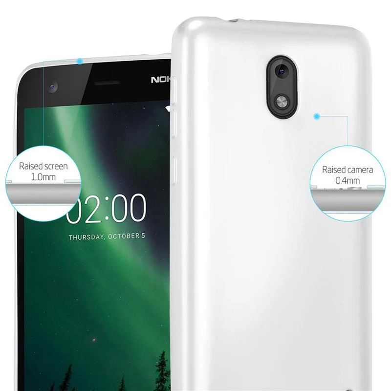 Cadorabo Hülle kompatibel mit Nokia 2 2017 Schutzhülle aus flexiblem TPU Silikon
