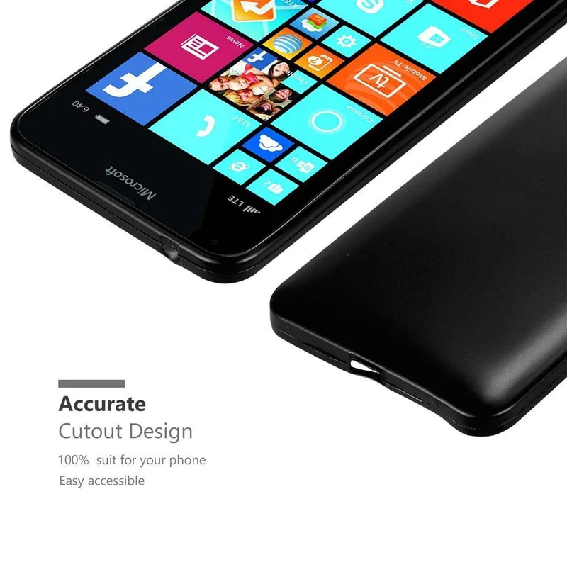 Cadorabo Hülle kompatibel mit Nokia Lumia 640 XL Schutzhülle aus flexiblem TPU Silikon