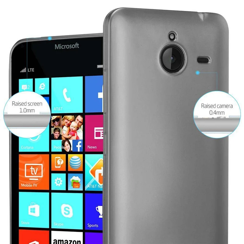 Cadorabo Hülle kompatibel mit Nokia Lumia 640 XL Schutzhülle aus flexiblem TPU Silikon