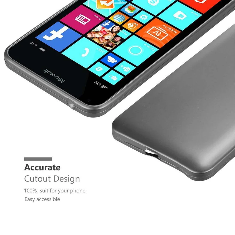 Cadorabo Hülle kompatibel mit Nokia Lumia 640 XL Schutzhülle aus flexiblem TPU Silikon