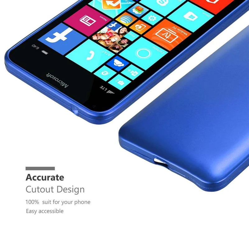 Cadorabo Hülle kompatibel mit Nokia Lumia 640 XL Schutzhülle aus flexiblem TPU Silikon