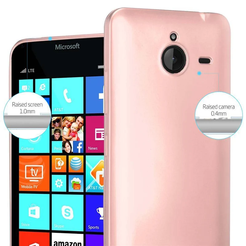 Cadorabo Hülle kompatibel mit Nokia Lumia 640 XL Schutzhülle aus flexiblem TPU Silikon