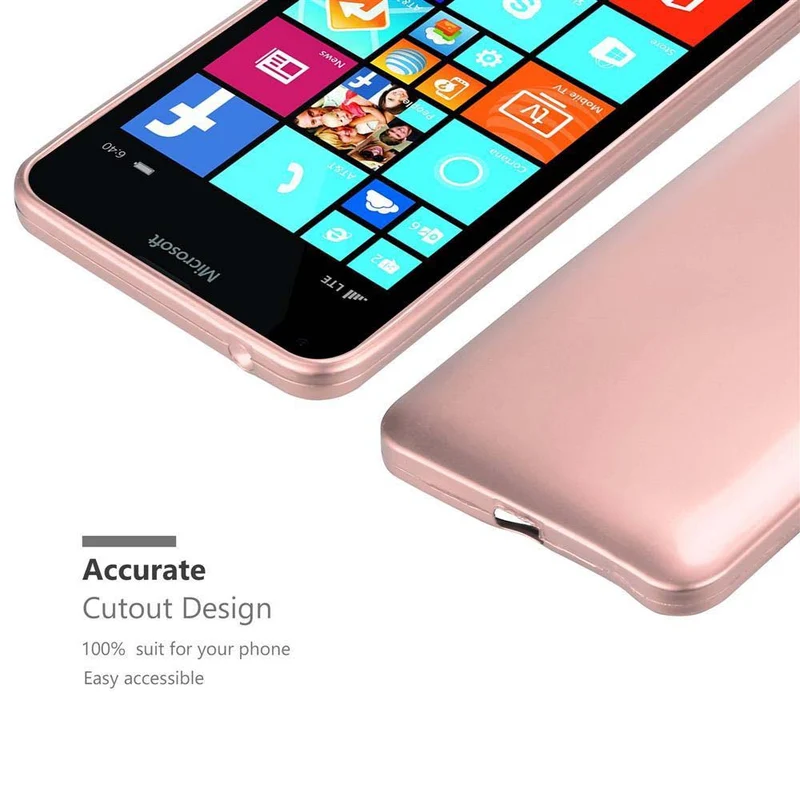 Cadorabo Hülle kompatibel mit Nokia Lumia 640 XL Schutzhülle aus flexiblem TPU Silikon
