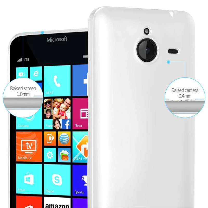 Cadorabo Hülle kompatibel mit Nokia Lumia 640 XL Schutzhülle aus flexiblem TPU Silikon