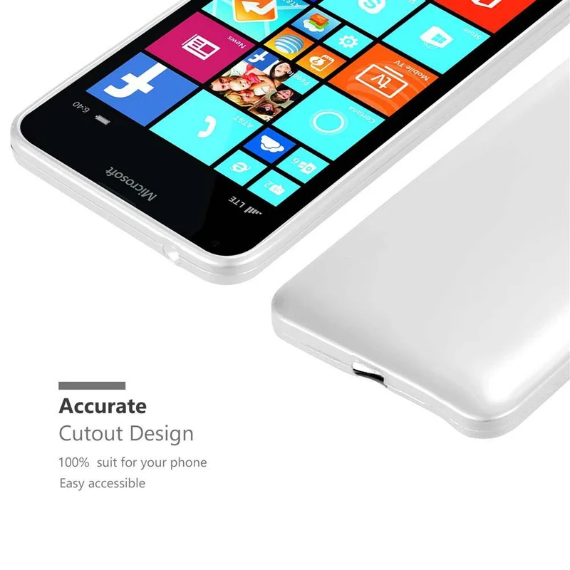 Cadorabo Hülle kompatibel mit Nokia Lumia 640 XL Schutzhülle aus flexiblem TPU Silikon