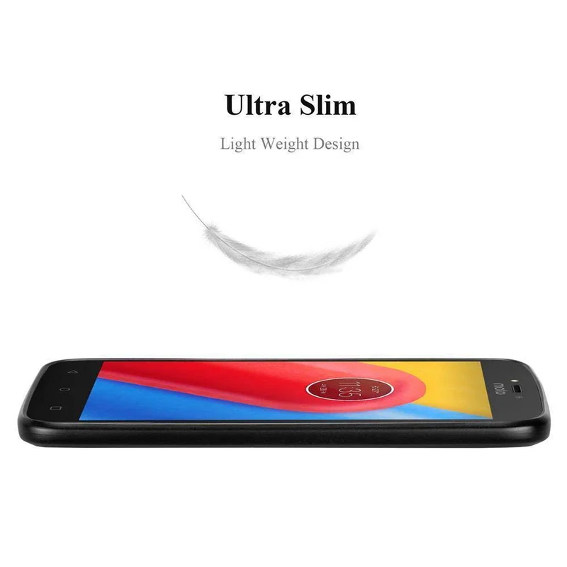 Cadorabo Hülle kompatibel mit Motorola MOTO C Schutzhülle aus flexiblem TPU Silikon