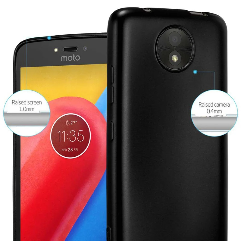Cadorabo Hülle kompatibel mit Motorola MOTO C Schutzhülle aus flexiblem TPU Silikon