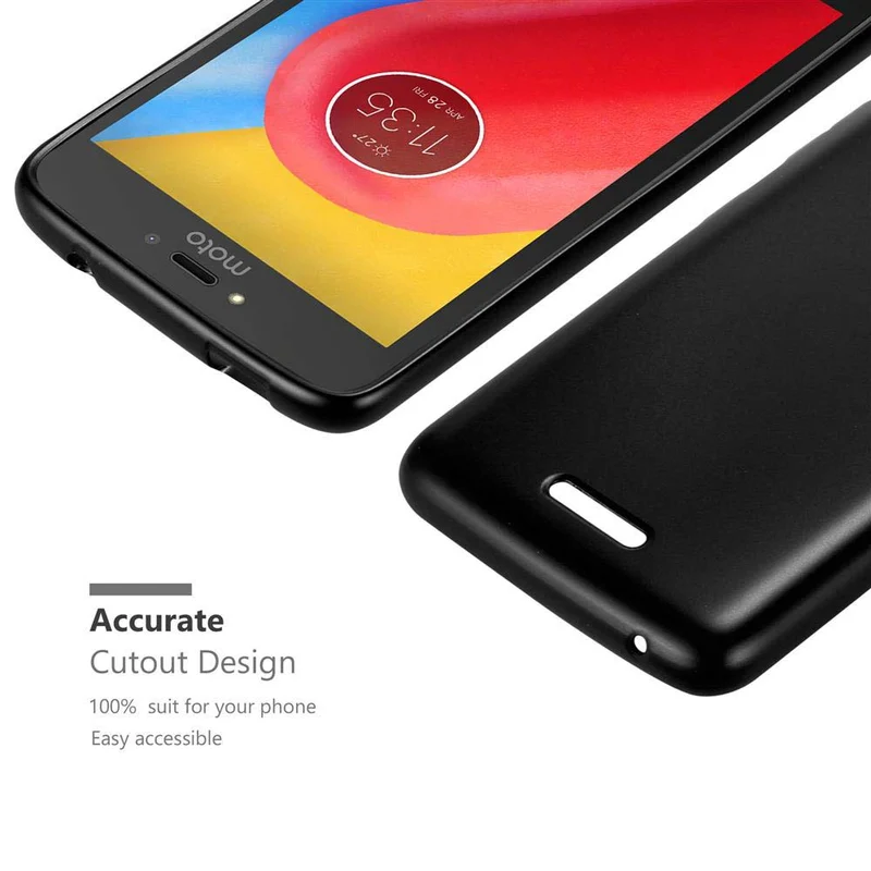 Cadorabo Hülle kompatibel mit Motorola MOTO C Schutzhülle aus flexiblem TPU Silikon
