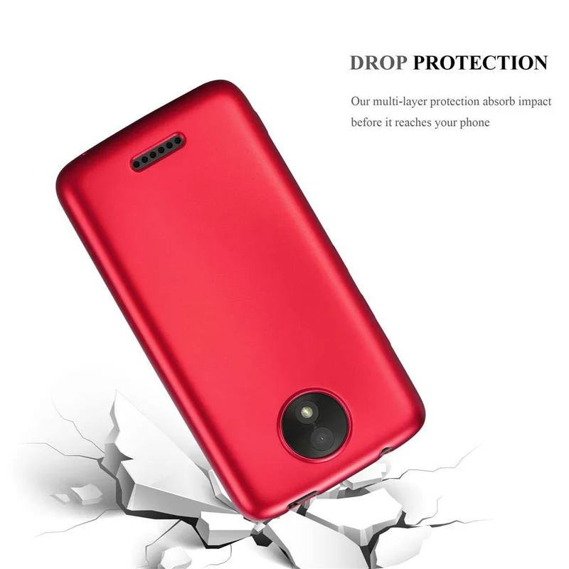 Cadorabo Hülle kompatibel mit Motorola MOTO C Schutzhülle aus flexiblem TPU Silikon