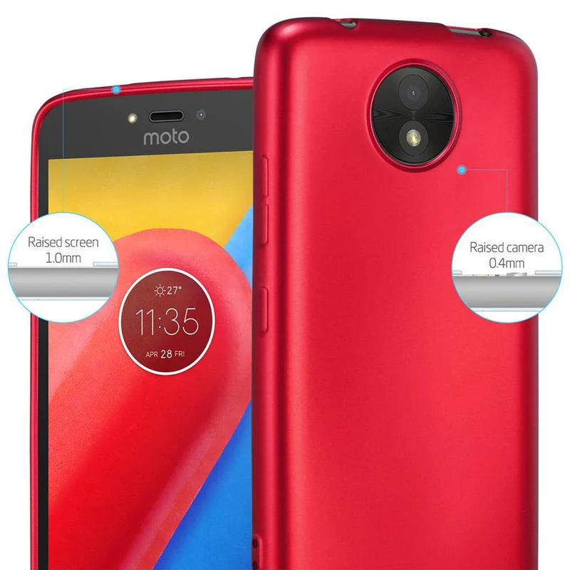 Cadorabo Hülle kompatibel mit Motorola MOTO C Schutzhülle aus flexiblem TPU Silikon