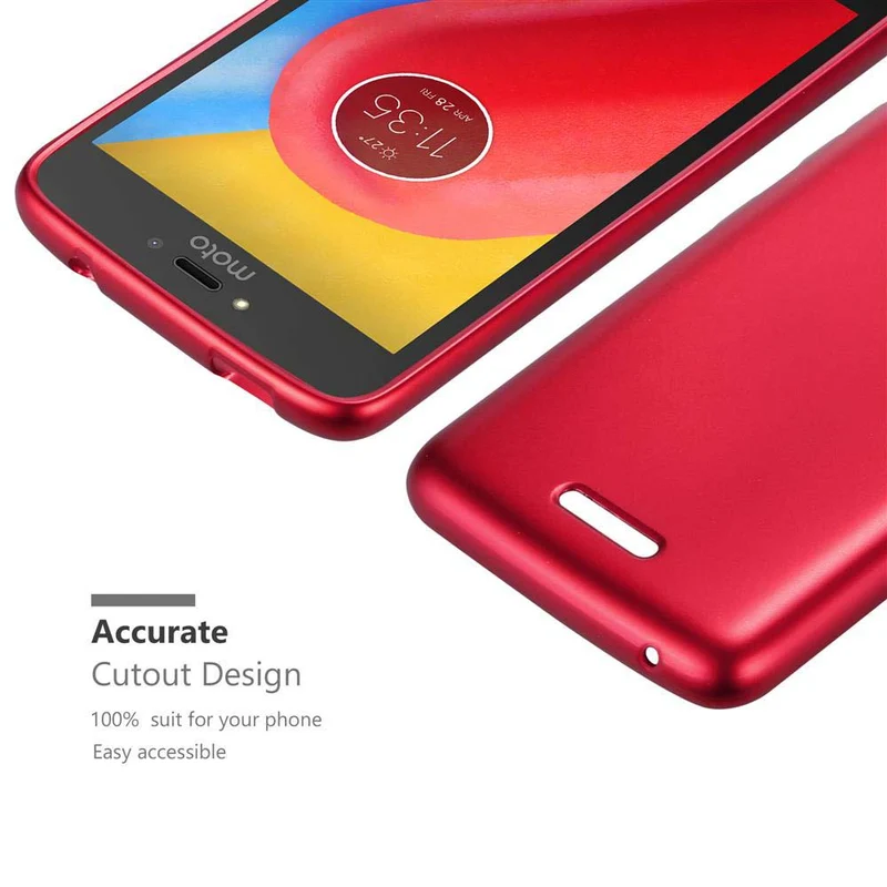 Cadorabo Hülle kompatibel mit Motorola MOTO C Schutzhülle aus flexiblem TPU Silikon