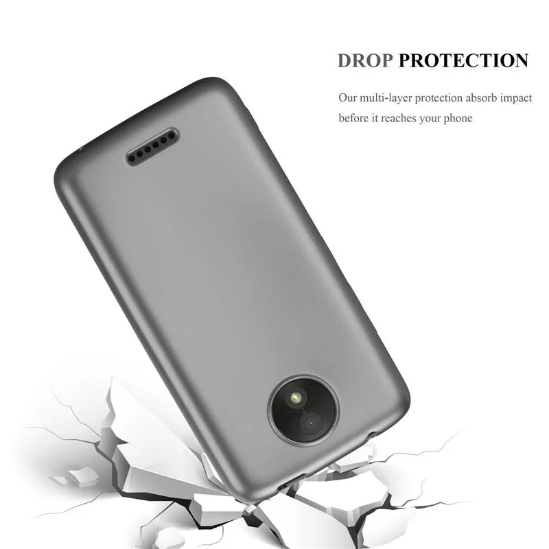 Cadorabo Hülle kompatibel mit Motorola MOTO C Schutzhülle aus flexiblem TPU Silikon