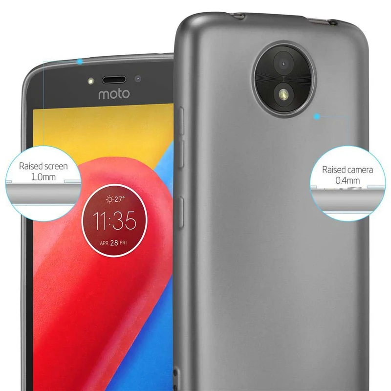 Cadorabo Hülle kompatibel mit Motorola MOTO C Schutzhülle aus flexiblem TPU Silikon