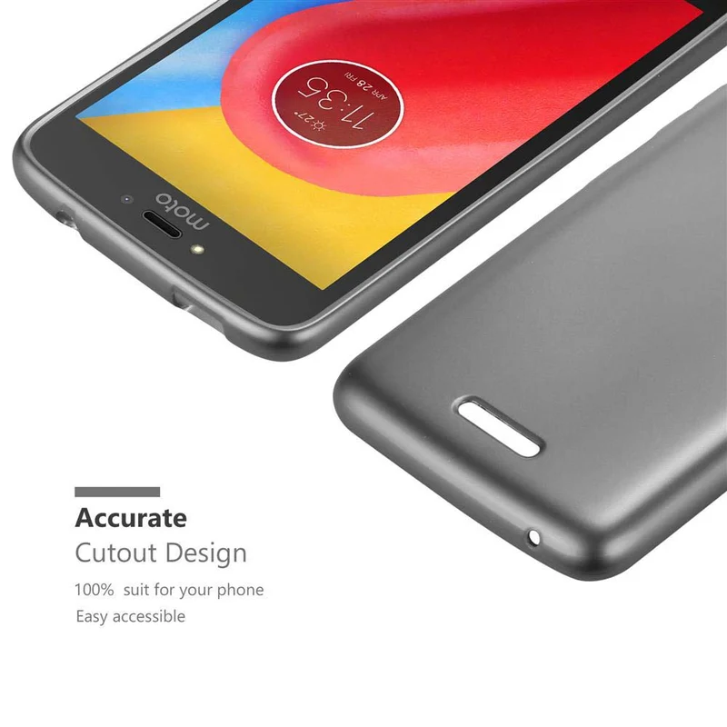 Cadorabo Hülle kompatibel mit Motorola MOTO C Schutzhülle aus flexiblem TPU Silikon