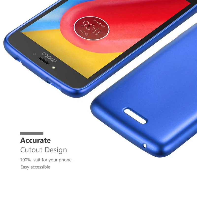 Cadorabo Hülle kompatibel mit Motorola MOTO C Schutzhülle aus flexiblem TPU Silikon