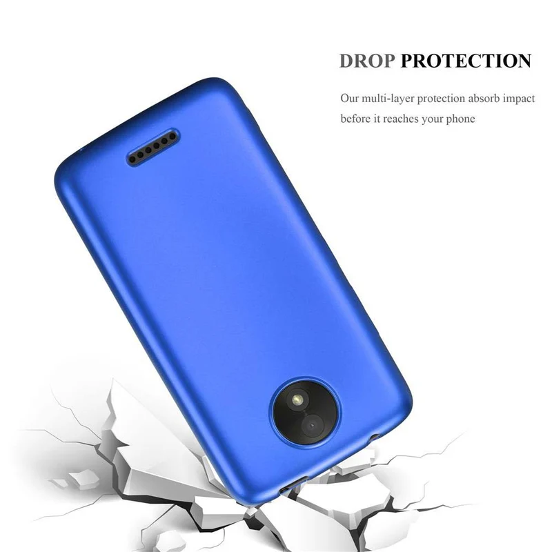 Cadorabo Hülle kompatibel mit Motorola MOTO C Schutzhülle aus flexiblem TPU Silikon
