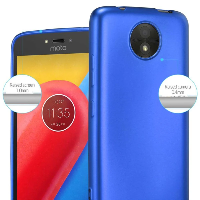 Cadorabo Hülle kompatibel mit Motorola MOTO C Schutzhülle aus flexiblem TPU Silikon