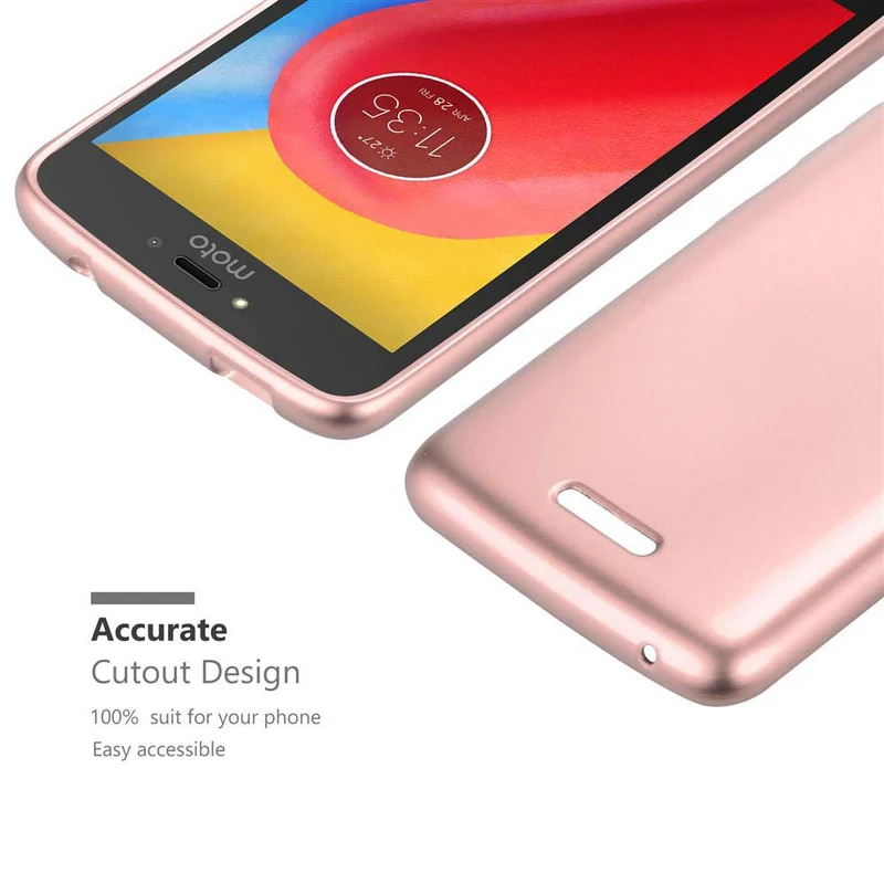 Cadorabo Hülle kompatibel mit Motorola MOTO C Schutzhülle aus flexiblem TPU Silikon