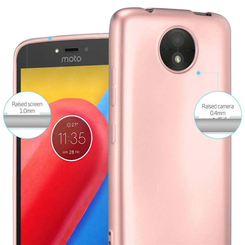 Cadorabo Hülle kompatibel mit Motorola MOTO C Schutzhülle aus flexiblem TPU Silikon
