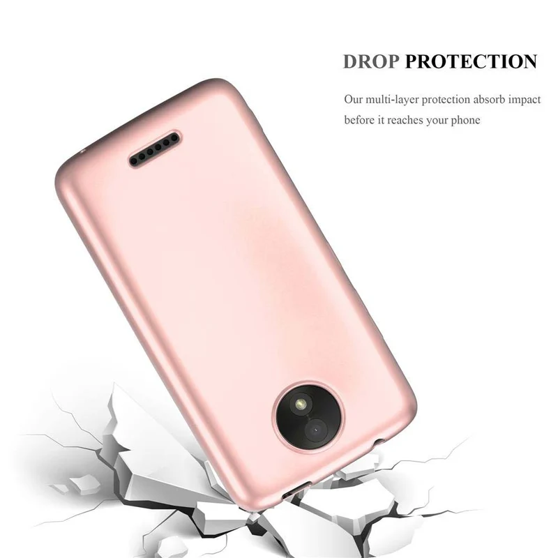 Cadorabo Hülle kompatibel mit Motorola MOTO C Schutzhülle aus flexiblem TPU Silikon