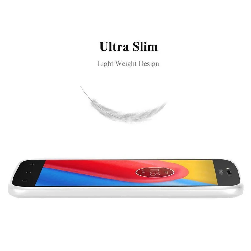 Cadorabo Hülle kompatibel mit Motorola MOTO C Schutzhülle aus flexiblem TPU Silikon