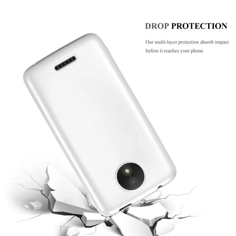 Cadorabo Hülle kompatibel mit Motorola MOTO C Schutzhülle aus flexiblem TPU Silikon