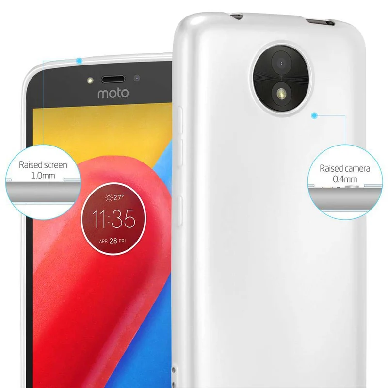 Cadorabo Hülle kompatibel mit Motorola MOTO C Schutzhülle aus flexiblem TPU Silikon