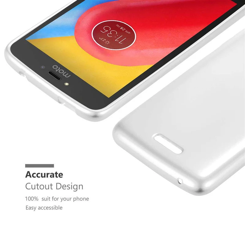 Cadorabo Hülle kompatibel mit Motorola MOTO C Schutzhülle aus flexiblem TPU Silikon