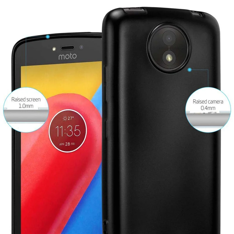 Cadorabo Hülle kompatibel mit Motorola MOTO C PLUS Schutzhülle aus flexiblem TPU Silikon
