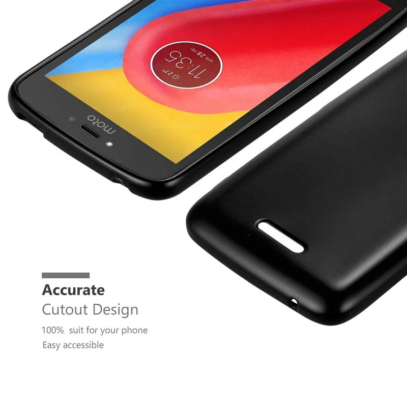 Cadorabo Hülle kompatibel mit Motorola MOTO C PLUS Schutzhülle aus flexiblem TPU Silikon