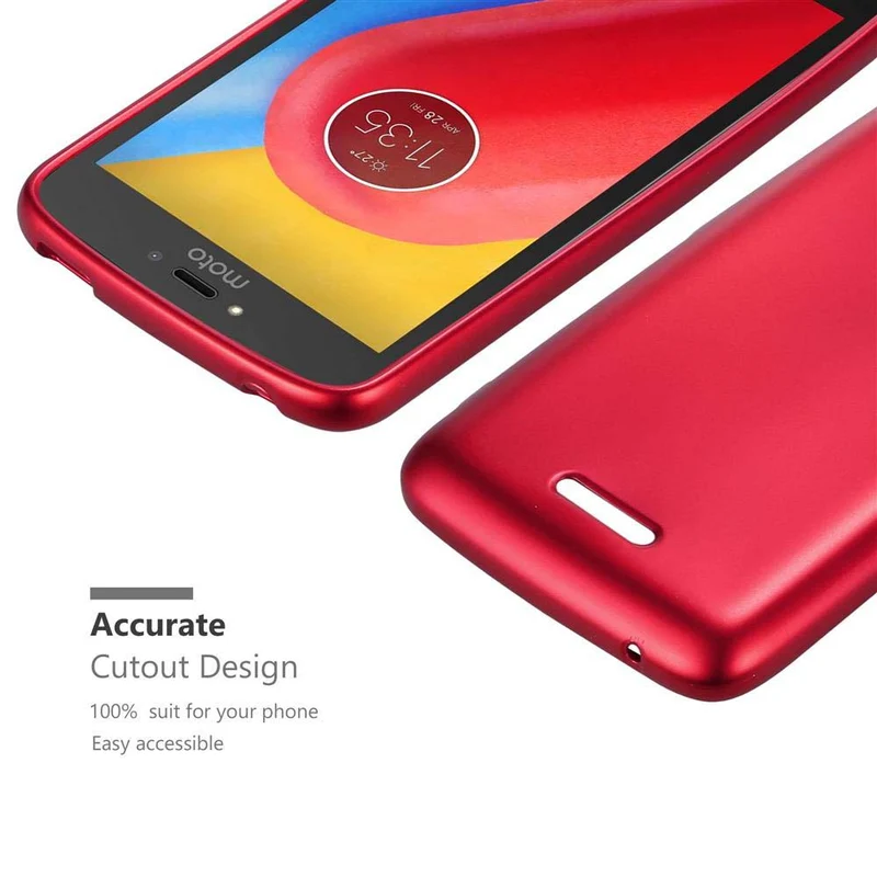 Cadorabo Hülle kompatibel mit Motorola MOTO C PLUS Schutzhülle aus flexiblem TPU Silikon