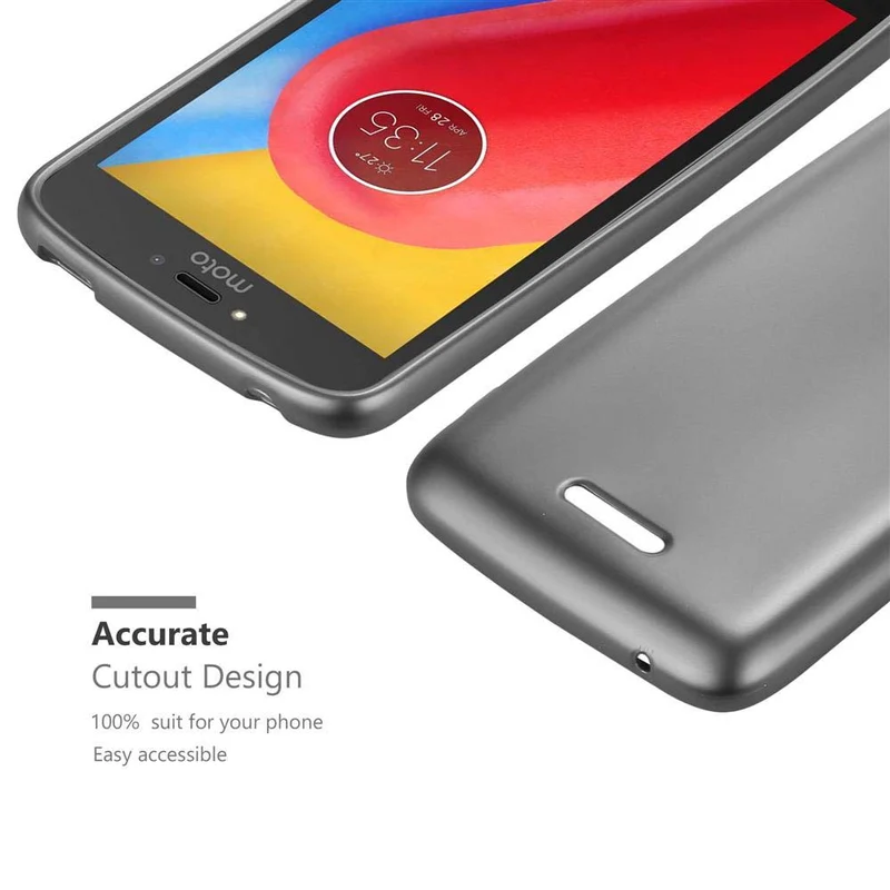 Cadorabo Hülle kompatibel mit Motorola MOTO C PLUS Schutzhülle aus flexiblem TPU Silikon