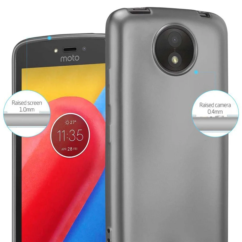 Cadorabo Hülle kompatibel mit Motorola MOTO C PLUS Schutzhülle aus flexiblem TPU Silikon