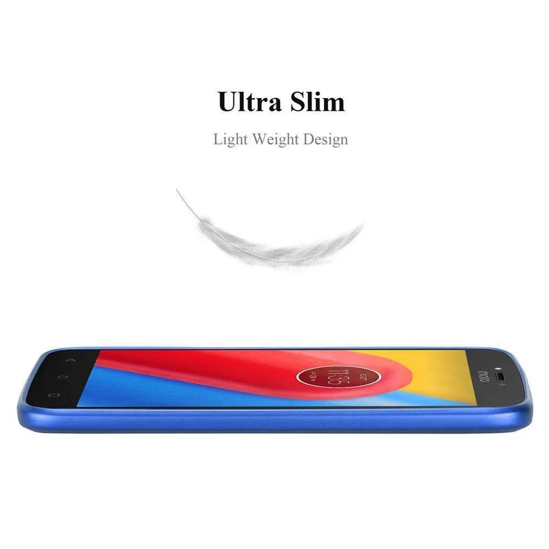 Cadorabo Hülle kompatibel mit Motorola MOTO C PLUS Schutzhülle aus flexiblem TPU Silikon